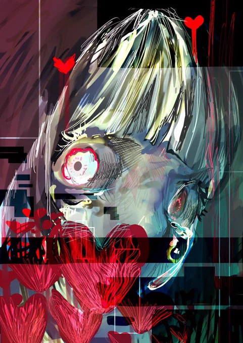 最近の絵は明るめだけど、前は暗めのも描いてたりする!これからも落ち込んだら描きます!