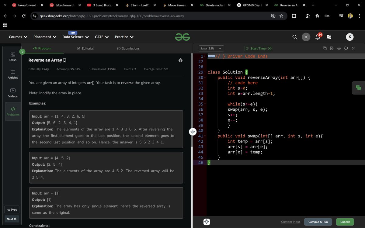 k_krishan_'s tweet photo. Day 3 of #gfg160Started my #geekstreak2025 by solving my first problem in the GFG 160 challenge! Small wins add up. 160 days sounds long, but one problem a day? That’s progress. Let’s see where this streak goes on to Day 4! #gfg160 #geekstreak2025 #100DaysOfCode #codingjourney https://t.co/SmOzcEJTyB