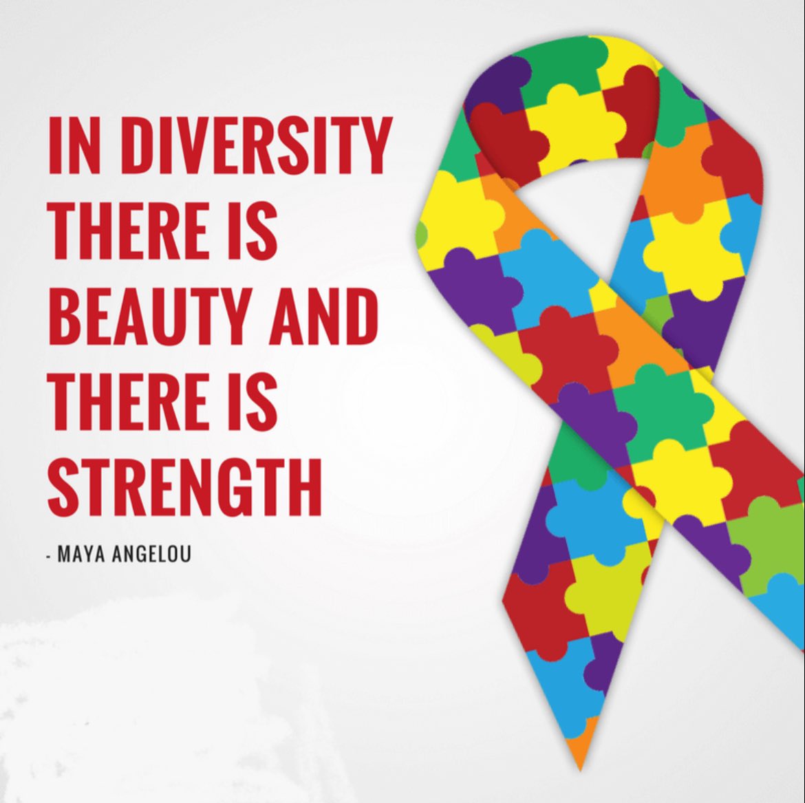April is World Autism Awareness Month. As an advocate for awareness and just as important acceptance, I live by the refrain: 

“Neurodiversity is different, not less.”

❤️🧡💛💚💙💜

#AutismAcceptanceMonth 
#AutismAwarenessMonth 
#AutismAwareness