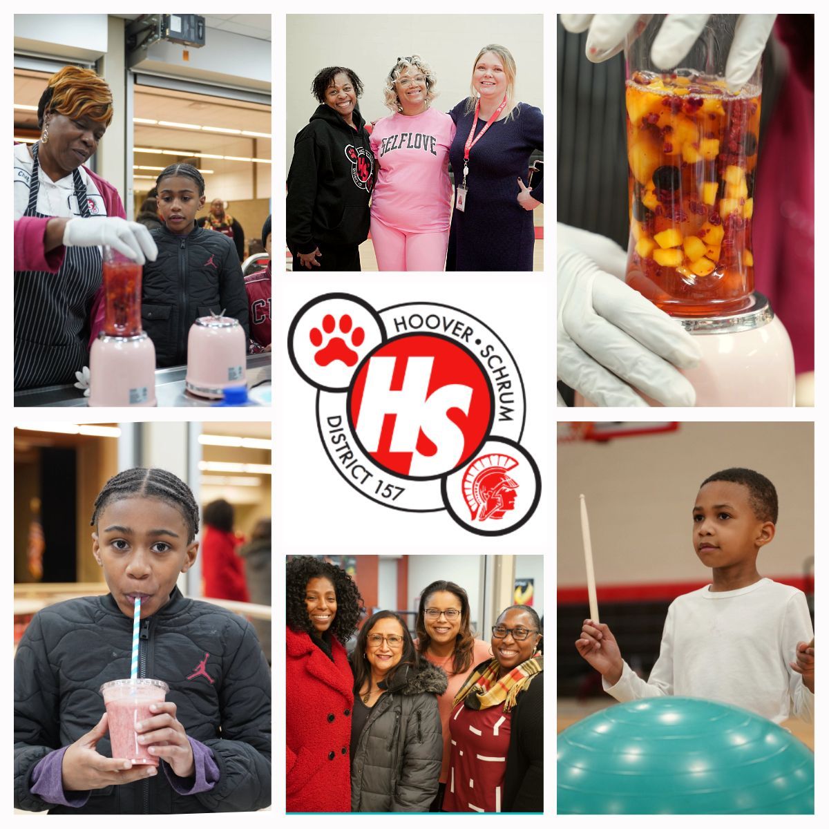 Hsdist157's tweet photo. Hoover and Schrum students got moving and fueled up at our Wellness Event! 🏃‍♂️🥤 From refreshing healthy smoothies to fun exercise activities, it was an energizing day of learning, movement, and making healthy choices. #HooverSchrum #District157 #WellnessEvent #HealthyLiving https://t.co/0syiJgLvGj