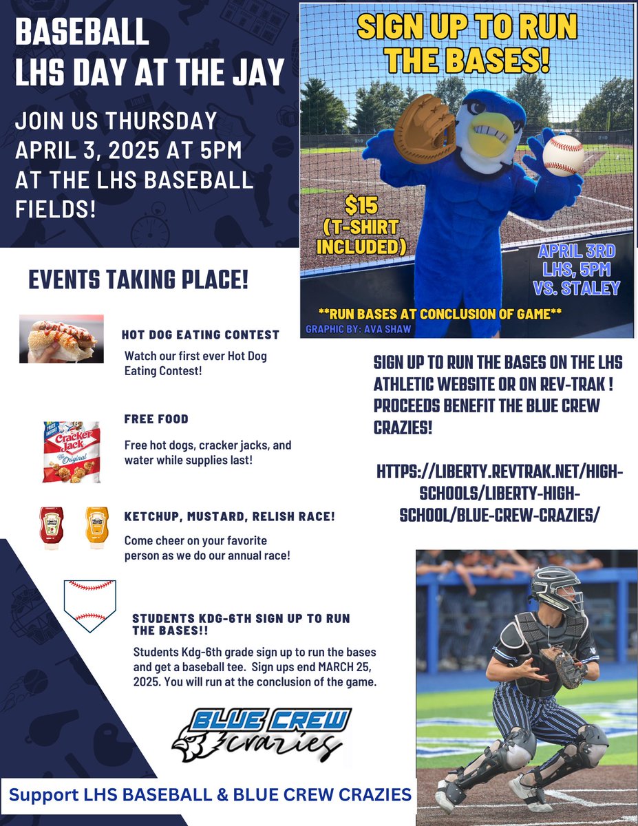 LHS_Baseball (@jays_baseball) on Twitter photo Opening Day at the Jay is this Thursday vs Staley 5pm! Kids if you want to run the bases email tricia.middleton@lps53.org Opening Day at the Jay is this Thursday vs Staley 5pm! Kids if you want to run the bases email tricia.middleton@lps53.org