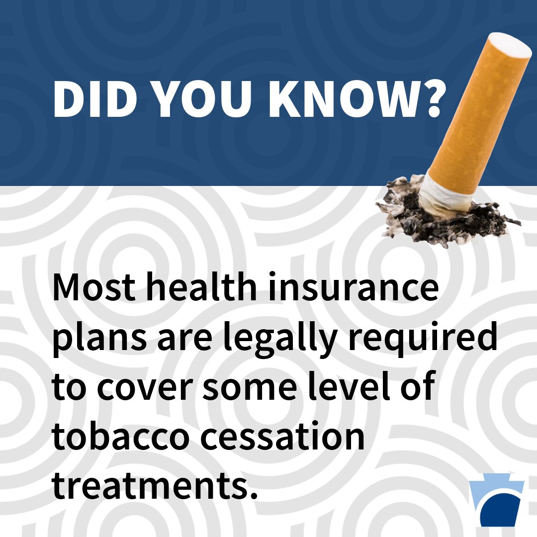 The time to quit is now! 🚭 Your health plan may cover treatments to help you kick the habit. 

Need a little extra incentive? 🤔 Non-smokers often receive discounted rates for life and health insurance. 

#TakeDownTobacco
<a href="/PAHealthDept/">PA Department of Health</a>