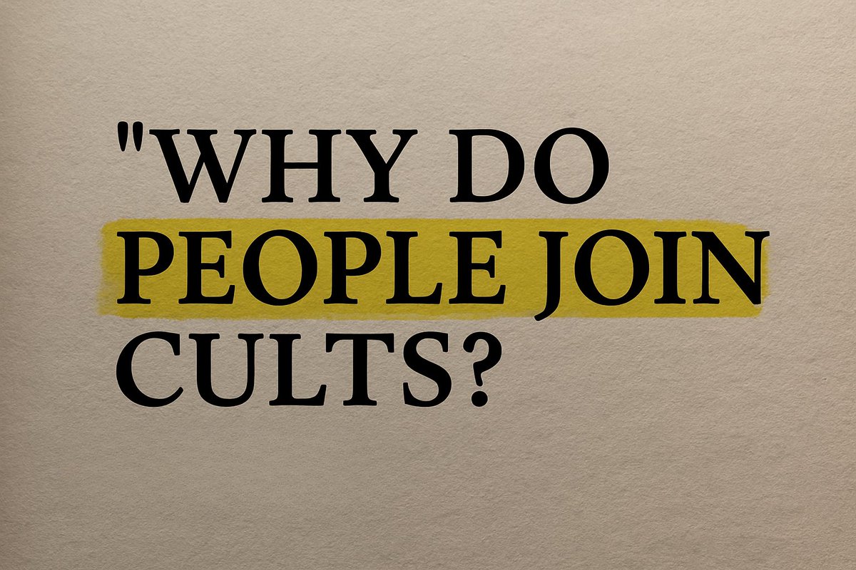 5 tactics cults use to pull people in and hold on to them
🧵 A thread ↓ ↓