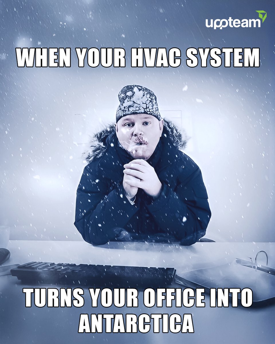 HVAC Gone Wrong? Or Just Another #AprilFoolsDay Joke? 😉

Oversized HVAC = Freezing office.
Undersized HVAC = A summer nightmare.

Calculation matters!
Uppteam ensures precise HVAC load calculations for optimized energy use &amp; comfort.

#HVACDesign #MEPExperts 
#MEPDesign