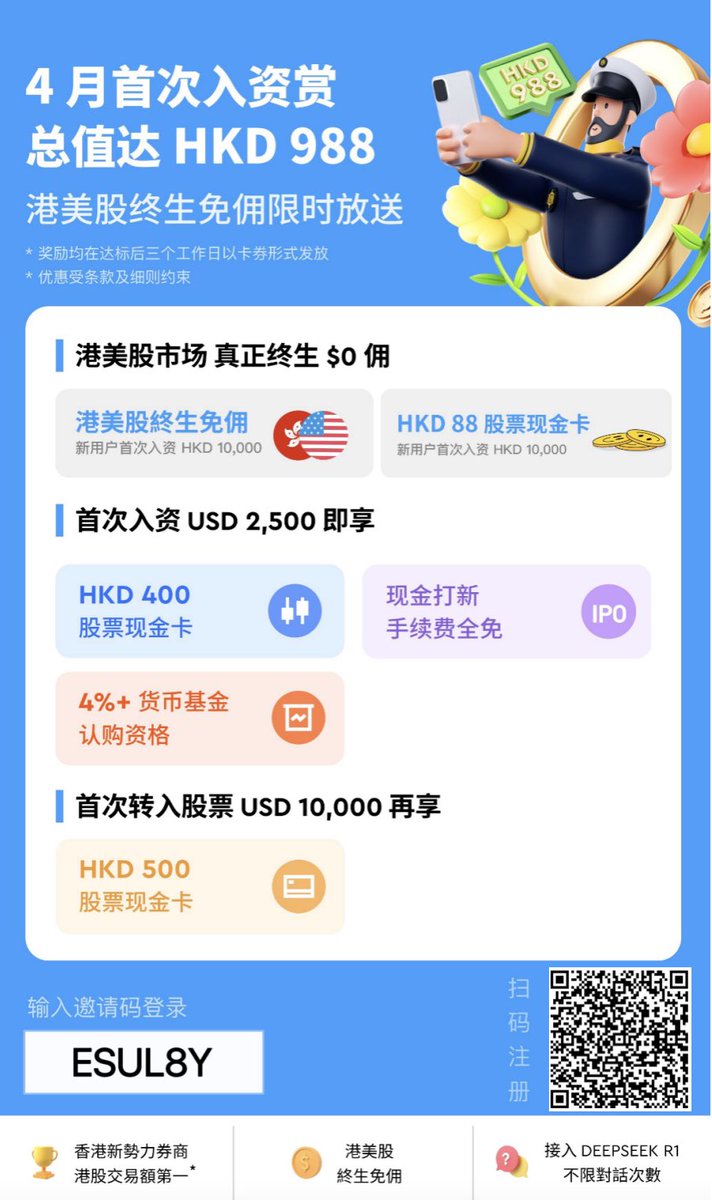 总结一下三月股票盈亏，A股盈利16991.38RMB，港股盈利71339.73HKD， 美股亏损：46692.76美刀！  东升西降实锤了，特朗普窝蟹蟹尼。😡😡 想要美股抄底建仓的开个长桥吧。（记得扫我推荐码哈！❤️❤️）