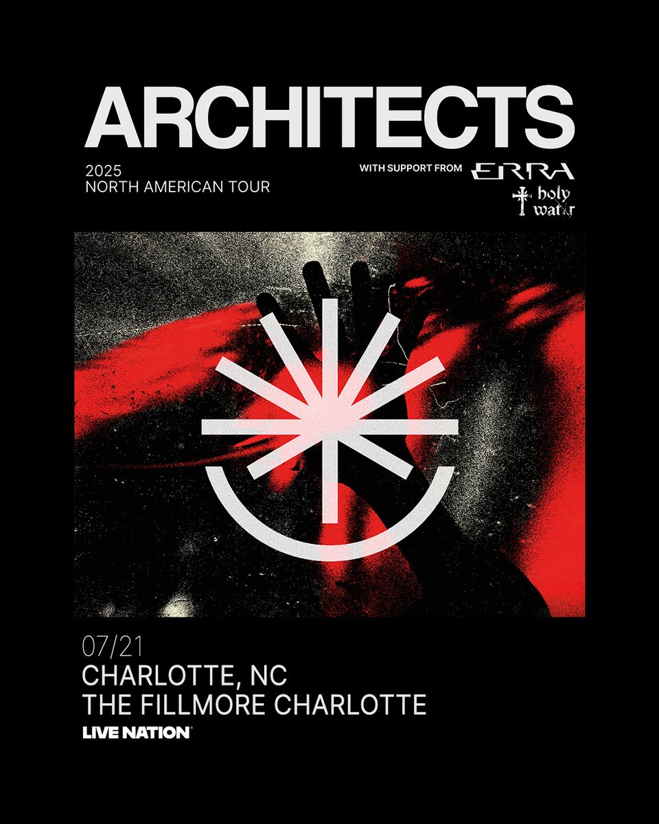 The Fillmore Charlotte + Underground (@fillmorenc) on Twitter photo .@ArchitectsUK North America Run with <a href="/Erra_Band/">ERRA</a> & @DrinkHolywatr at The Fillmore on 7/21!
LN Presale 
Wed. 4/2 10 am | Code: DANCE
On Sale 
Fri. 4/4 10 am | livemu.sc/4j5uuN4 .@ArchitectsUK North America Run with <a href="/Erra_Band/">ERRA</a> & @DrinkHolywatr at The Fillmore on 7/21!
LN Presale 
Wed. 4/2 10 am | Code: DANCE
On Sale 
Fri. 4/4 10 am | livemu.sc/4j5uuN4