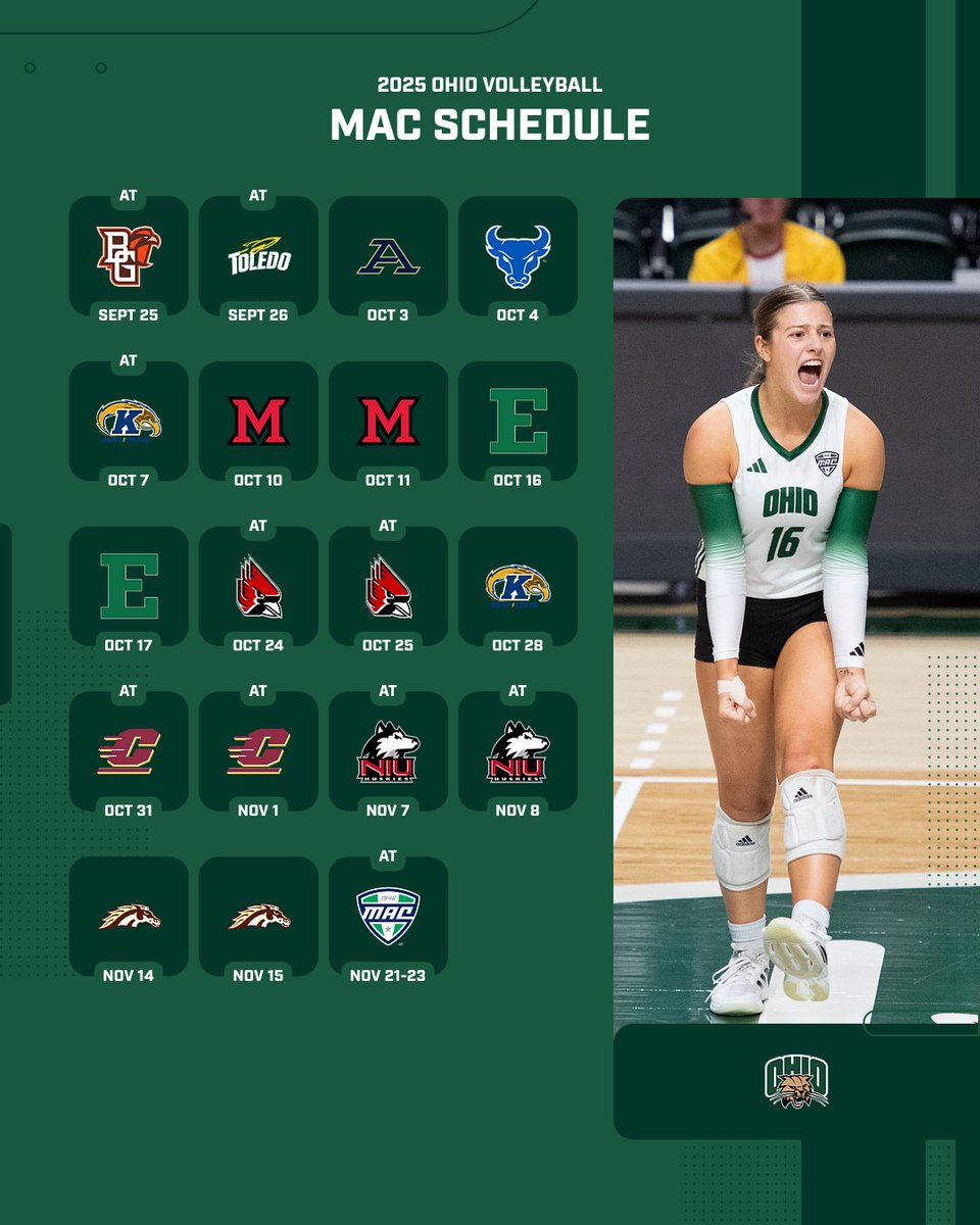 the 2025 MAC Schedule is HERE 😺 

READ MORE: tinyurl.com/24xfn5wg

#OUohyeah | #MACtion
