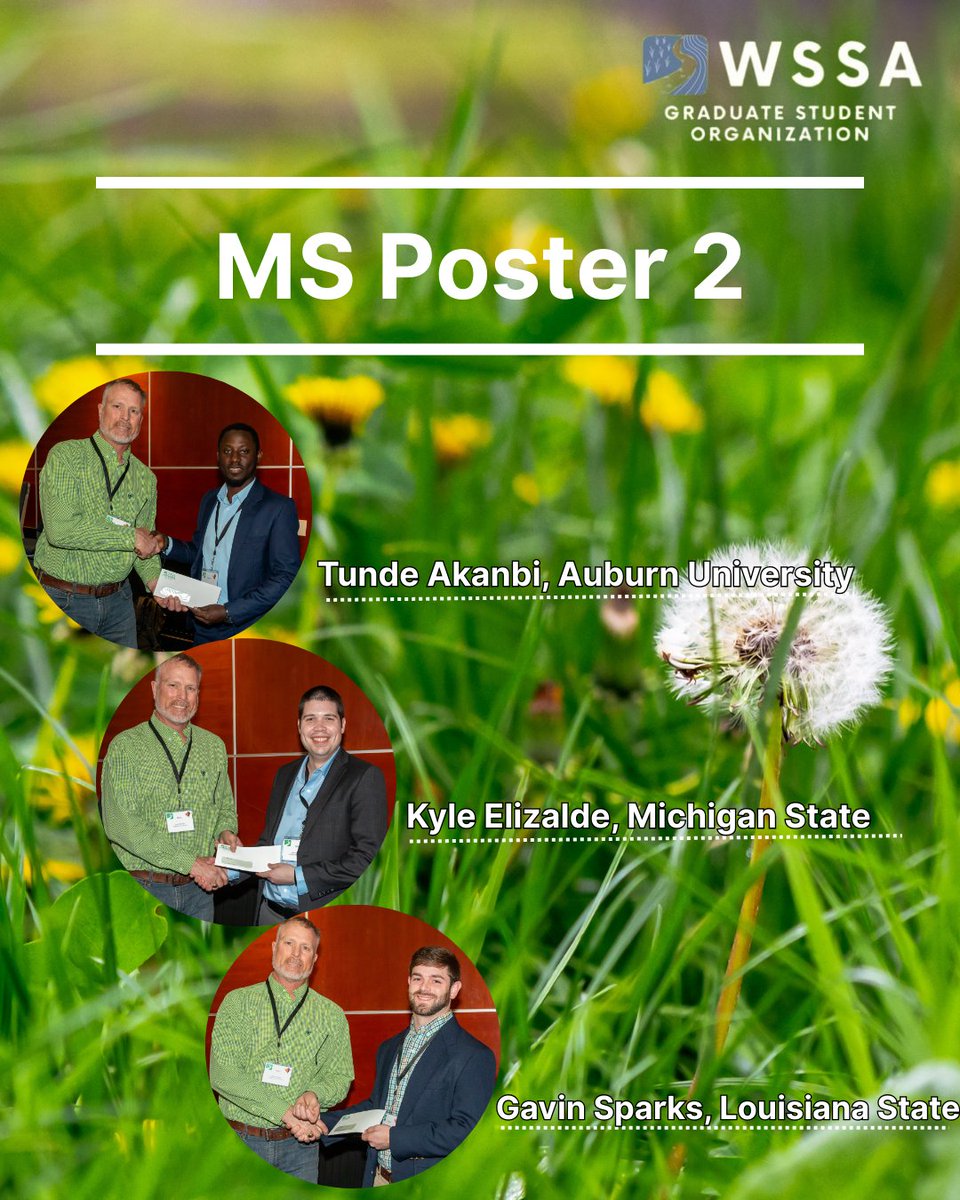 We are pleased to introduce the winners of MS poster competitions at WSSA/CWSS 2025. Join WSSA GSO in extending congratulations to these deserving individuals and recognizing their tireless efforts.