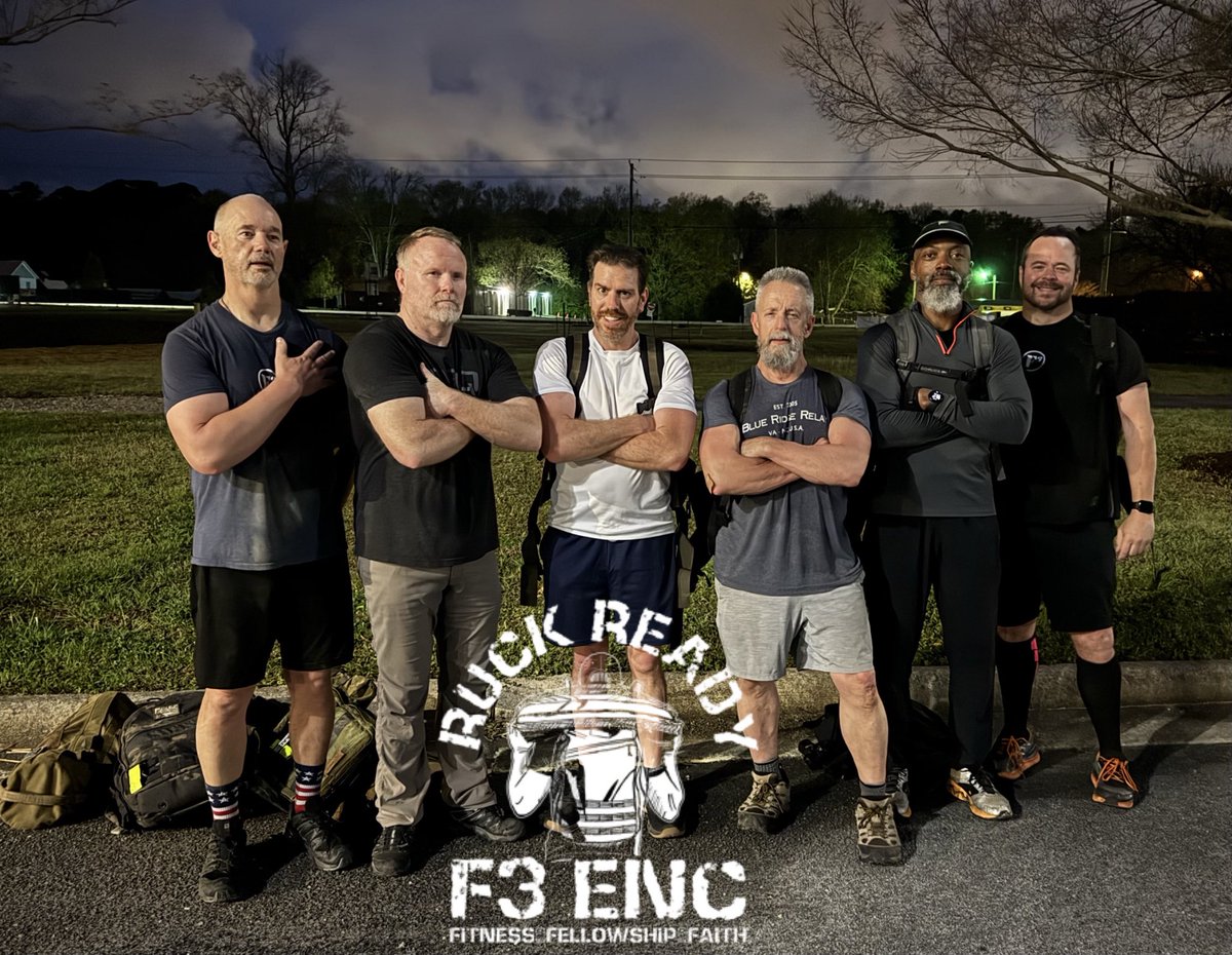 F3ENC's tweet image. 58 #f3enc men today!  #f3nation #f3counts
7 @ #ruckready
19 @ #runstrong
17 @ #thesandlot
8 @ #tobaccoroad
6 @ #eaglesridge
1 #downrange