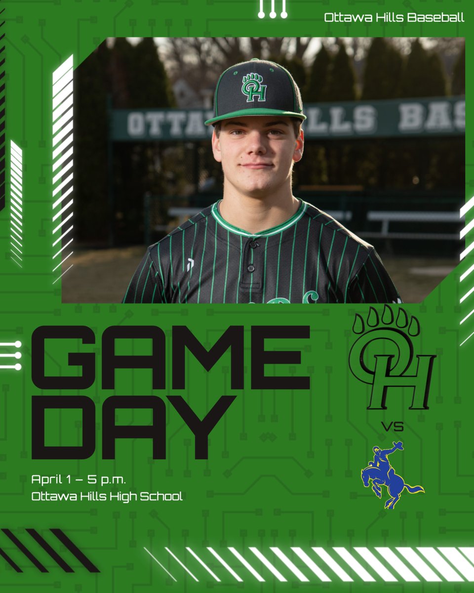 No foolin', it's the season opener for Green Bear baseball this afternoon as Ottawa Hills hosts Northwood to begin TAAC play as well! #GreenBearNation