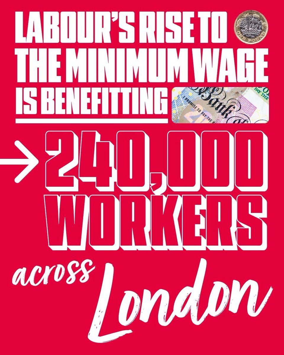 No April fools joke...

240,000 hardworking people across London are getting a pay rise today.

Labour raising the National Minimum Wage!
