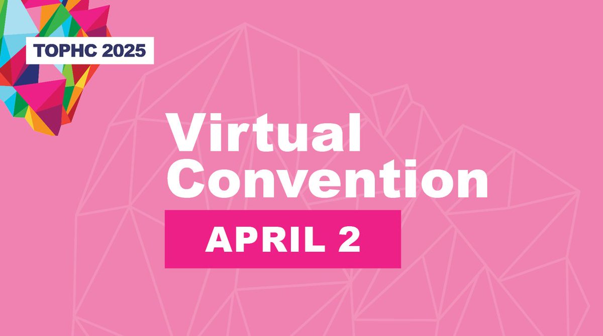 The wait is almost over—just one more sleep! We’re excited to welcome you tomorrow to the virtual #TOPHC2025 convention. Get ready to "log in" for an unforgettable experience.