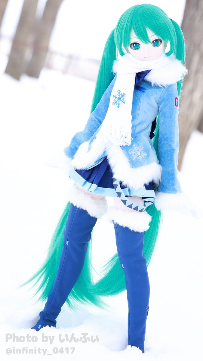 infinity_0417's tweet photo. "ミク立ち"っぽいポーズだと、うちのミクさんでも少し凛々しく見えますね。

#うちのこかわいい #SNOWMIKU2012 https://t.co/si3eGl9BNl