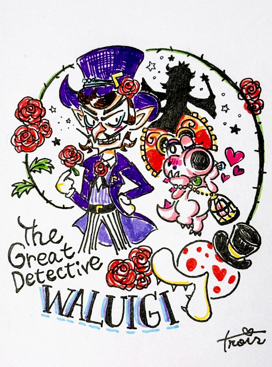 trois_moripoke's tweet photo. 新感覚ナゾトキ系RPG！？(イメージ)
好きなものと希望を詰め込んでみただけ

#Waluigi
#Birdo
#エイプリルフール https://t.co/hWfTksIaTx