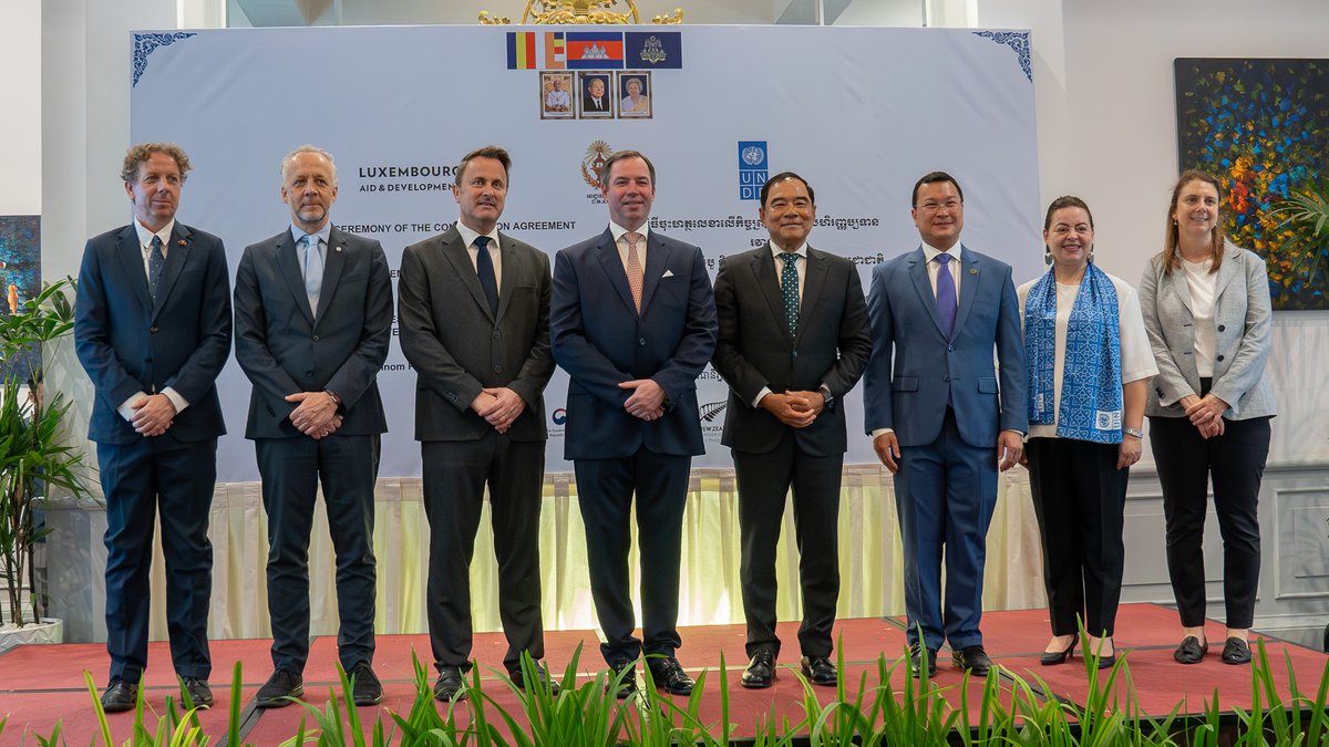 👏The Cambodian Mine Action &amp; Victim Assistance Authority🇰🇭, the Government of Luxembourg🇱🇺, &amp; <a href="/UNDP/">UN Development</a> launched a new partnership for a mine-free🇰🇭.

🇱🇺 will contribute EUR 2 million to the Clearing for Results project, joining other development partners 🇦🇺 🇳🇿🇰🇷 🙏
<a href="/Xavier_Bettel/">Xavier Bettel</a>