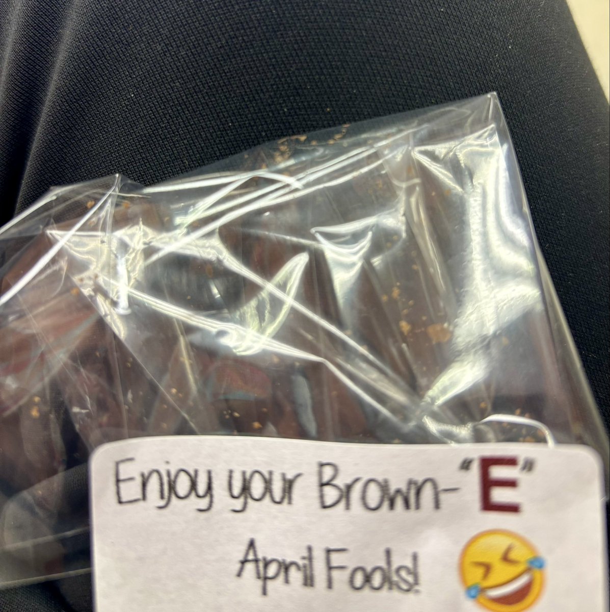 My Ss enjoyed snacking on their “Brown E’s” today…😜🤣👍🏽 #AprilFoolsDay #learningisfun #PhoenixProud #Gr7 #Gr8 🫶🏽