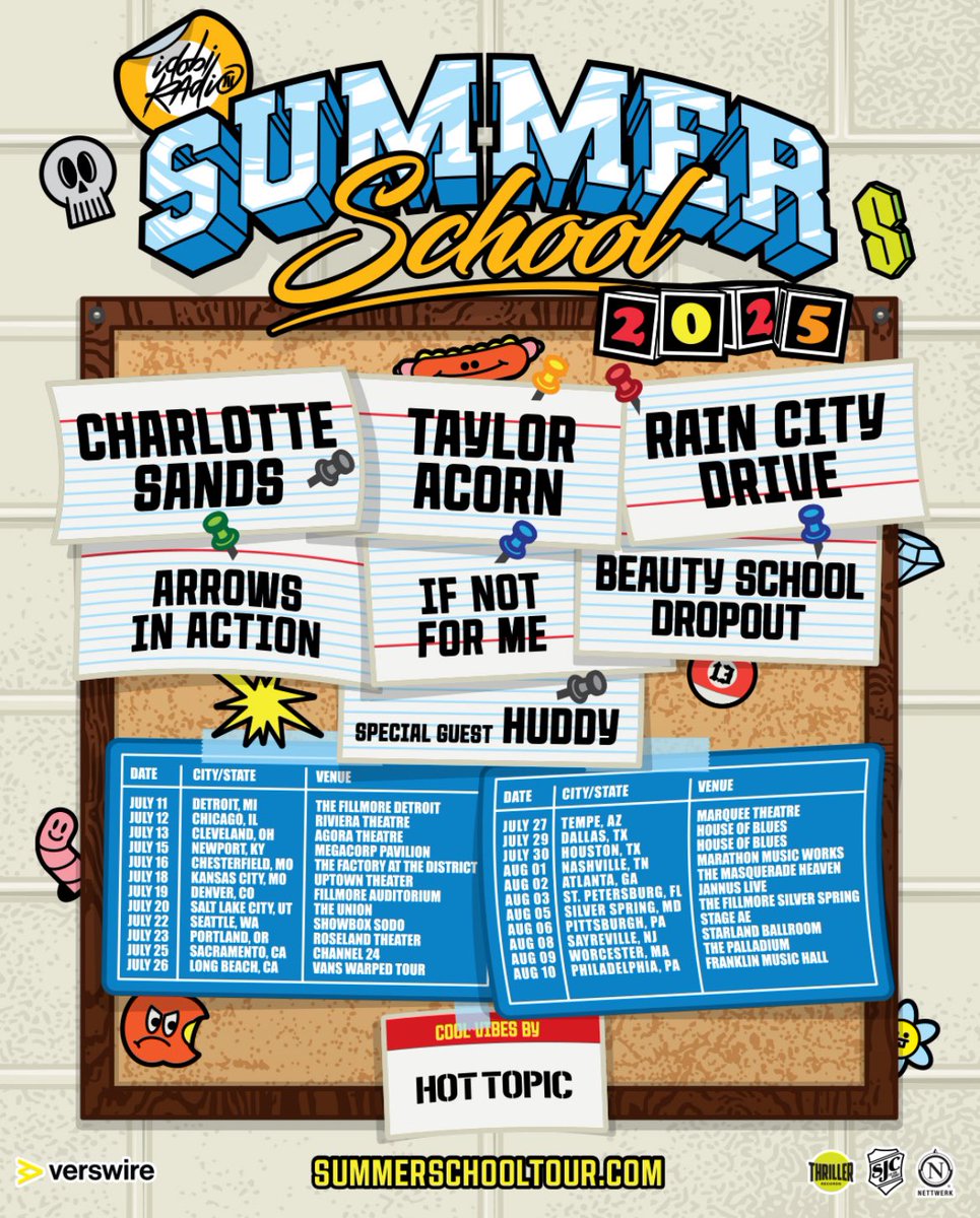 charlottesands's tweet image. summer school is back in session and you better be in attendance !!!!! ✏️📓🍎
early enrollment (pre-sale with reduced fees) begins today at 9AM PT / 12PM ET 📚
register NOW to get code access @ summerschooltour.com 📒 see u in class this summer