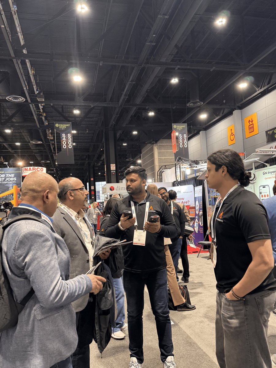 Almasons_GiNi's tweet photo. Sorry, we couldn’t click too many pictures at ProMat 2025—we were busy making connections!
#AlmasonsGini #WarehouseManagement #ProMat2025 #AI https://t.co/K6ARge1olW