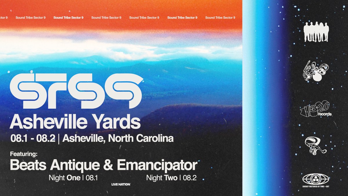 Asheville! Headed your way this August with <a href="/STS9/">STS9</a>. Pre-Sale is this Wednesday 4/2 at 10am ET.