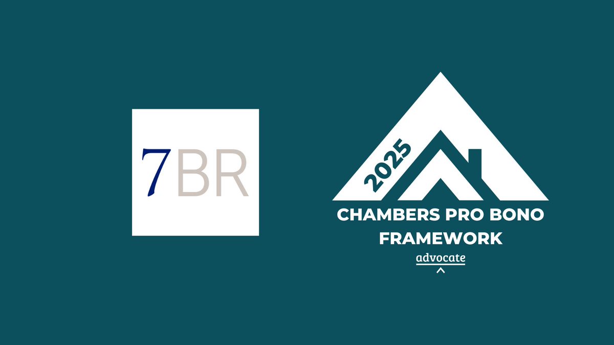WeAreAdvocate's tweet image. Thank you to 7BR for signing up to join the Chambers Pro Bono Framework for 2025! 🎉

We are really grateful for your continued commitment to encouraging pro bono work in Chambers, it makes a real difference to access to justice.

🔗 More on #TheFramework: bit.ly/3xtZ2Cj