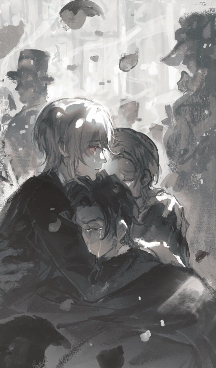 EGOTISM55839069's tweet photo. "What a dreadful calamity… Heavens, how shall these children endure it?"

Who's acting? Who's secretly overjoyed? Who's genuinely grieving... Might be multiple-choice😌
#憂国のモリアーティ #MoriartyThePatriot #YUUMORI #憂モリ #rkgk https://t.co/HW7jAAWa91
