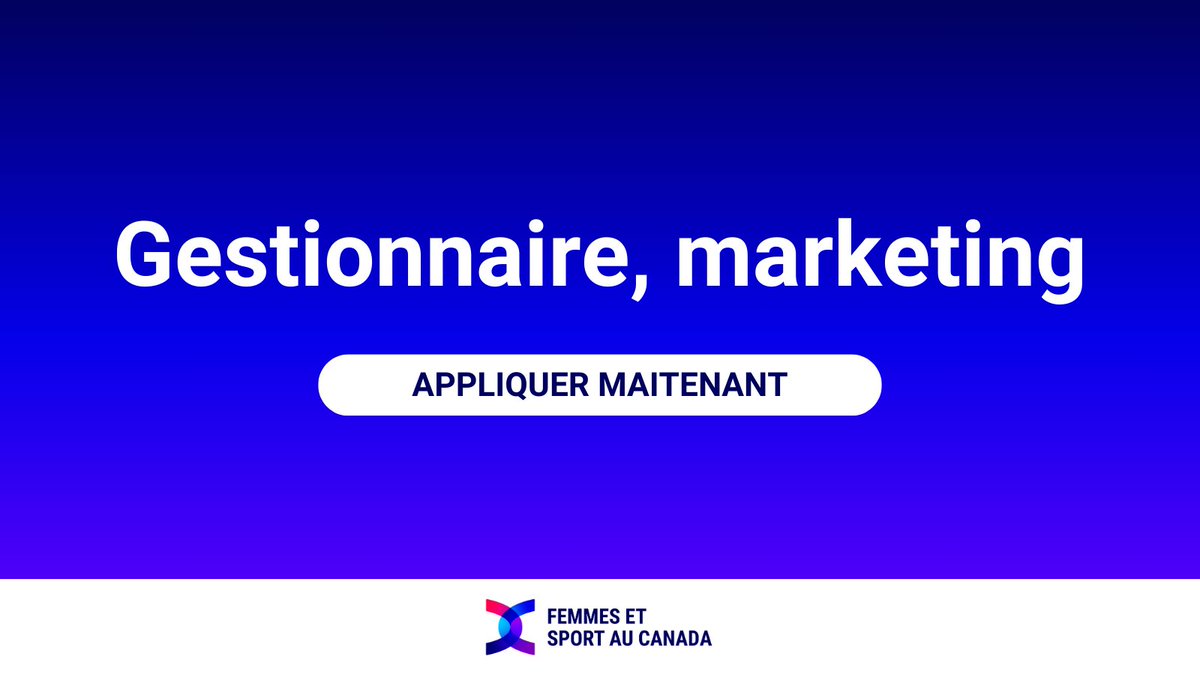 Nous sommes à la recherche d’un.e gestionnaire, marketing, compétent.e et aguerri.e qui possède une expérience reconnue en matière de gestion de marque et de planification d’événements.

🔗cws.submittable.com/submit/324692/…