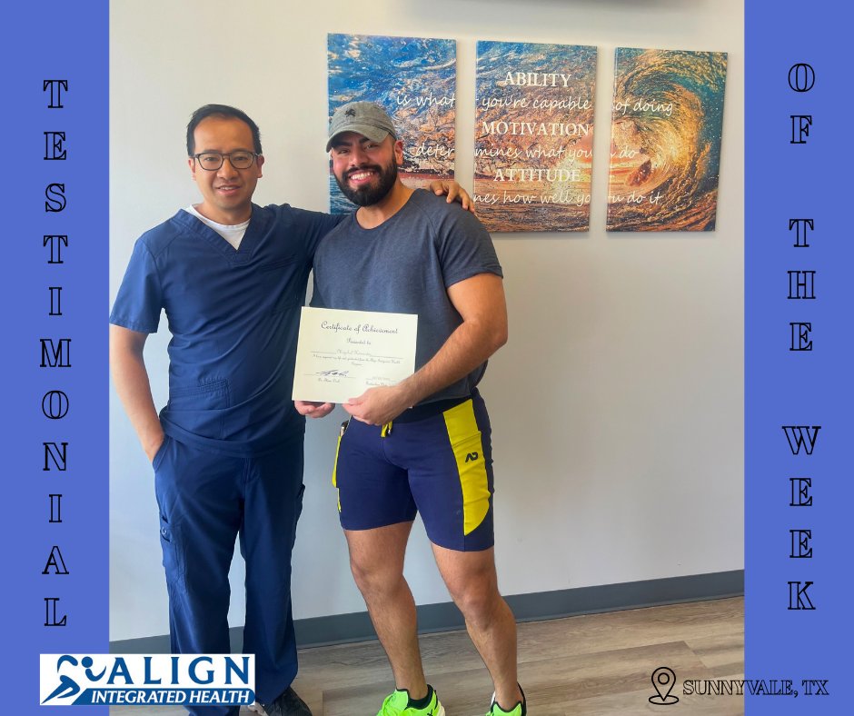 AlignIntegrated's tweet photo. 🚨 Meniscus Tear? Avoid Surgery! 🚨
Maychol had a bucket handle meniscus tear &amp; was told surgery was his only option. With our Knee Restore Program, he’s now pain-free—no surgery needed!
📞 Call 972-707-0993 for a no-cost consultation!
#MeniscusTear #KneePainRelief #SunnyvaleTX https://t.co/GtkKcKgE5f