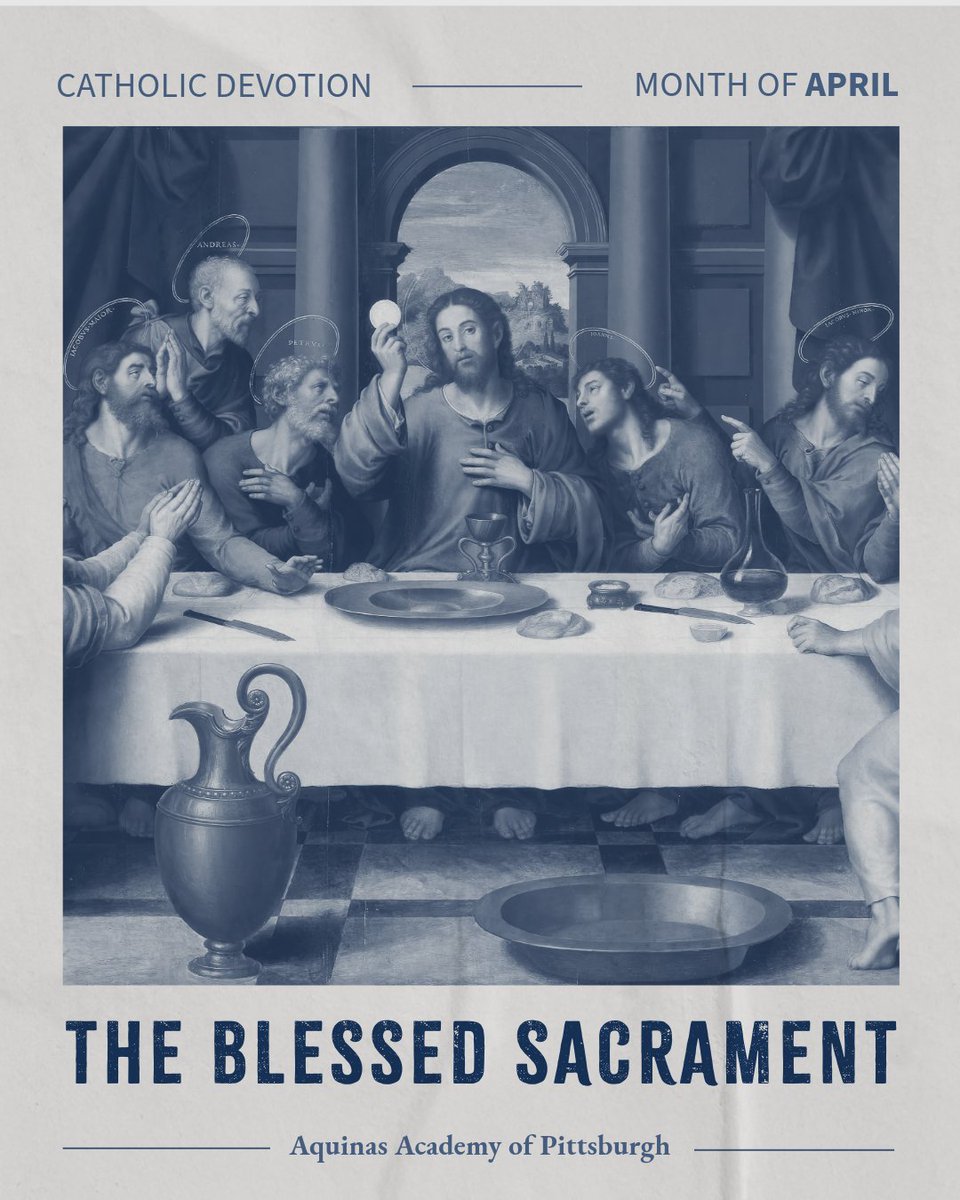 AquinasAcademy_'s tweet photo. In April, Catholics turn their devotion to the Blessed Sacrament, the true presence of Christ in the Eucharist. May we approach with reverence and gratitude, seeking strength, healing, and closeness to Him in every moment.
#AquinasAcademyofPittsburgh #CatholicDevotion https://t.co/4LIjZI3JdJ