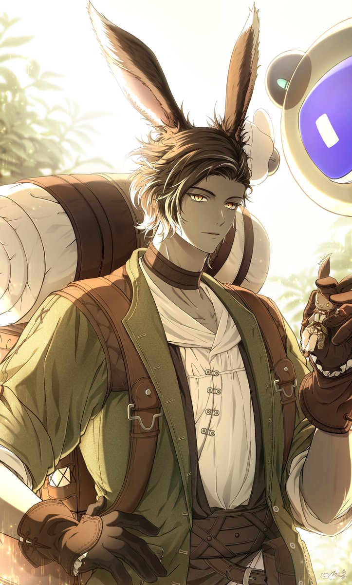 #ffxiv #erenville

평소 따름하고 있는 에렌빌에게 선물로 그려준 그림🦆
1월부터 그리기 시작해서 일 때문에 늦게 완성한...🥹