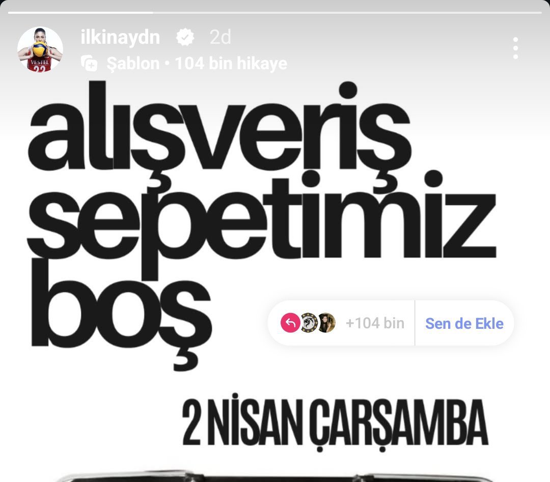 Galatasaray Kadın Voleybol Takımının kaptanı İlkin Aydın’dan 2 Nisan için boykot çağrısı: