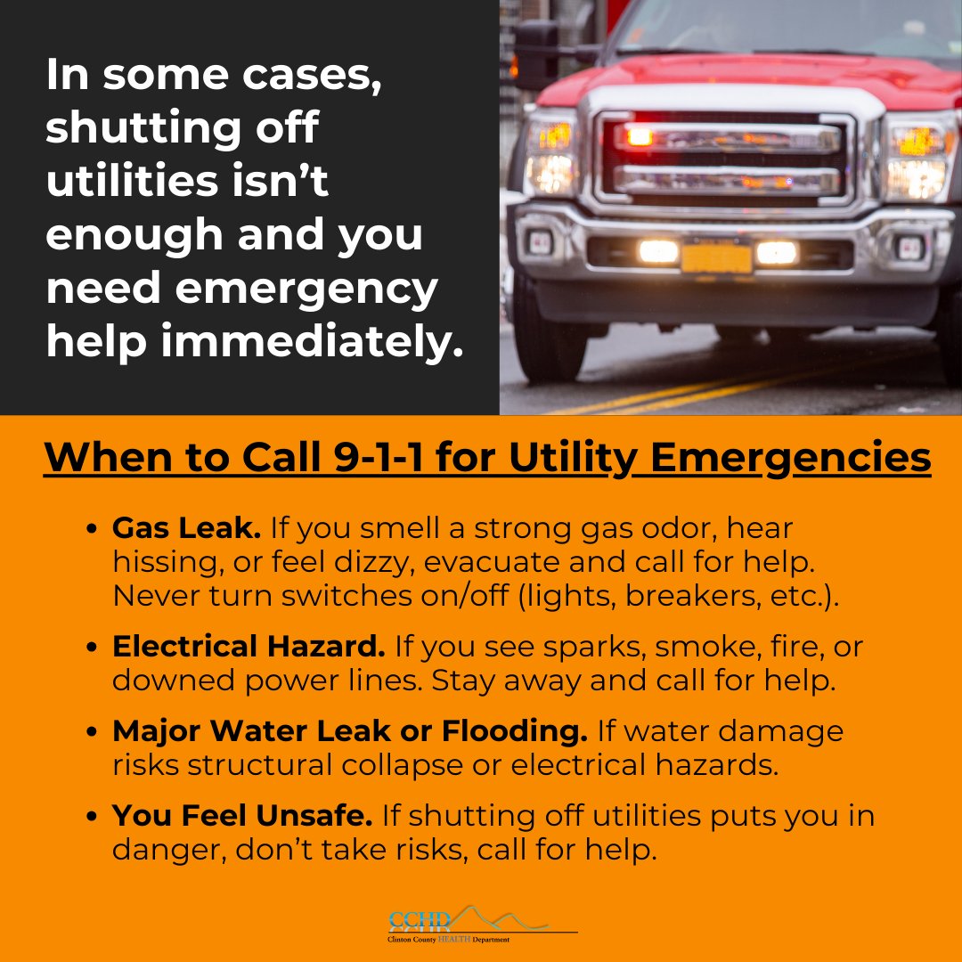 In a crisis, shutting off utilities quickly can prevent major damage. Take time to locate your gas, water, and electrical shut-offs BEFORE an #Emergency.