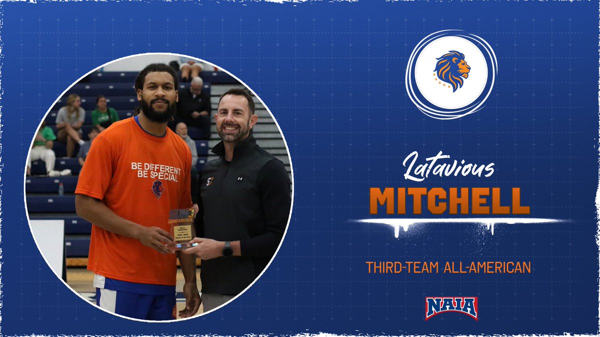 FMU Lions Athletics (@gofmulions) on Twitter photo Congrats 2 <a href="/FMU_MBB/">FMU Men’s Basketball</a> forward Latavious Mitchell for being named 3rd-team <a href="/NAIA/">NAIA</a> All-American! What a year! <a href="/SunConference/">The Sun Conference</a> Player of the Year & #BevoFrancis Top 50! 🦁🏀
<a href="/FLMemorialUniv/">Florida Memorial University</a>
<a href="/CoachDThomas_/">Delano Thomas</a>
<a href="/NAIAHoopsReport/">NAIA Hoops Report</a>
#fmu #Lions #hbcu #LataviousMitchell #AllAmerican #itsourtime Congrats 2 <a href="/FMU_MBB/">FMU Men’s Basketball</a> forward Latavious Mitchell for being named 3rd-team <a href="/NAIA/">NAIA</a> All-American! What a year! <a href="/SunConference/">The Sun Conference</a> Player of the Year & #BevoFrancis Top 50! 🦁🏀
<a href="/FLMemorialUniv/">Florida Memorial University</a>
<a href="/CoachDThomas_/">Delano Thomas</a>
<a href="/NAIAHoopsReport/">NAIA Hoops Report</a>
#fmu #Lions #hbcu #LataviousMitchell #AllAmerican #itsourtime