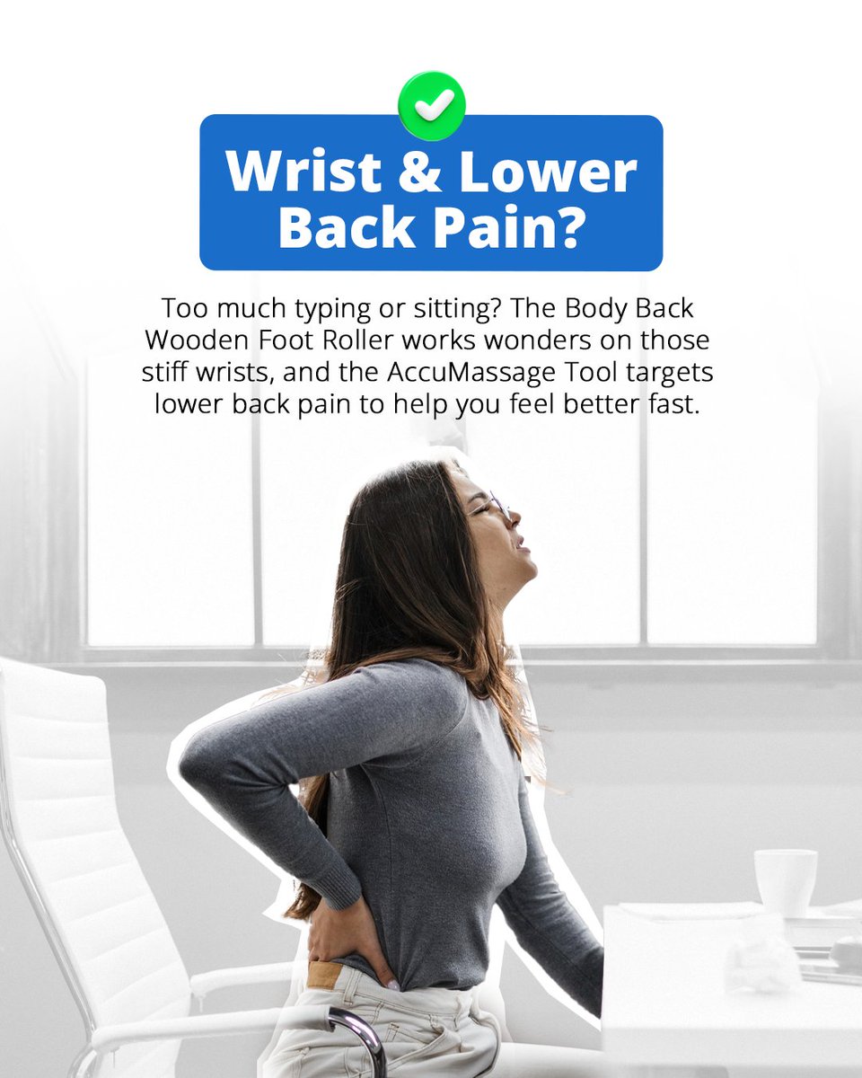 bodybackcompany's tweet image. Follow for more tips to start feeling your best!

#WFHPainRelief
#TriggerPointTherapy
#MassageTools