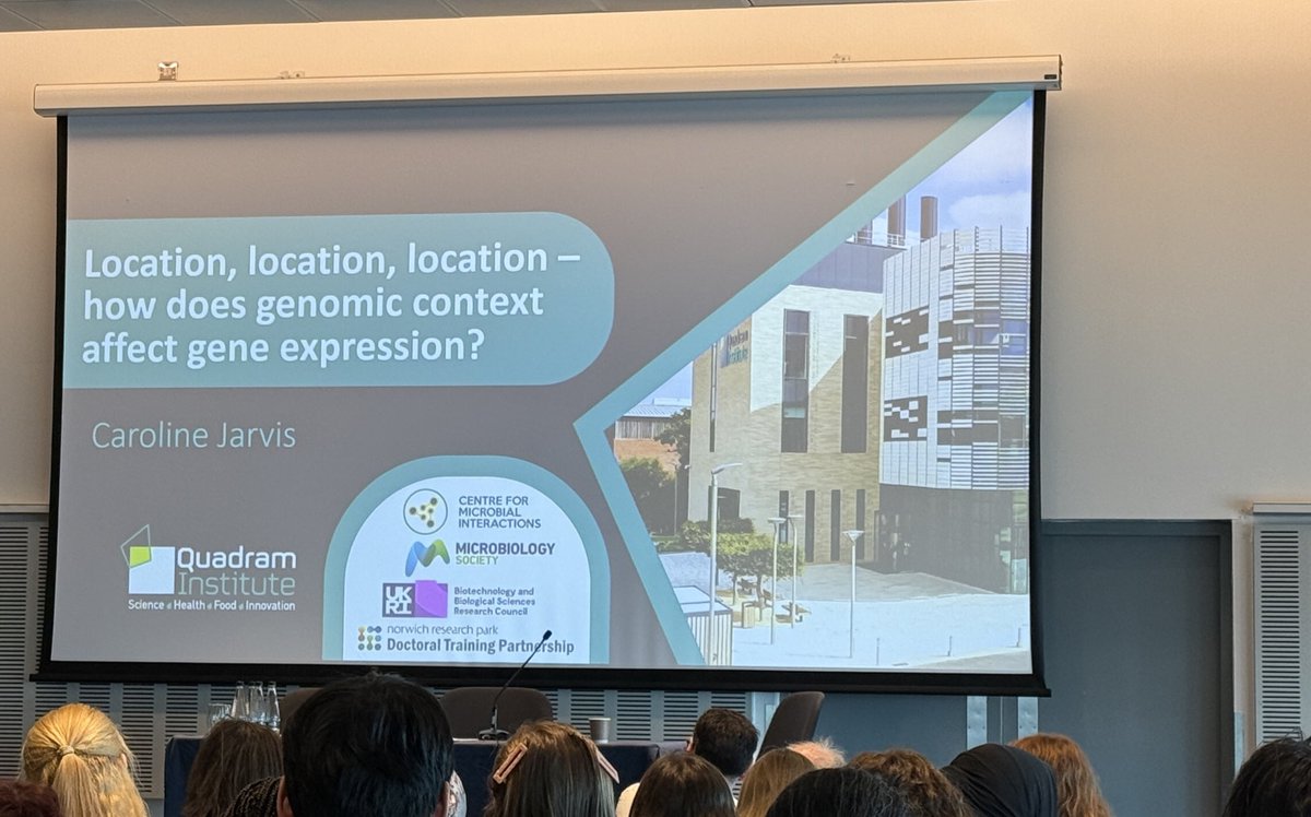 Muhammad Yasir (@yaasircheema) on Twitter photo Fab talk about effect of location and supercoiling on gene expression by <a href="/csjarvis_/">Caroline Jarvis ❤️🦠</a> from <a href="/TheQuadram/">Quadram Institute</a> #Microbio25 Fab talk about effect of location and supercoiling on gene expression by <a href="/csjarvis_/">Caroline Jarvis ❤️🦠</a> from <a href="/TheQuadram/">Quadram Institute</a> #Microbio25