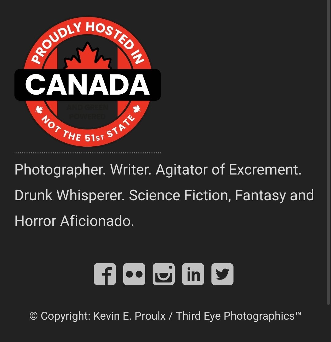 Badge added to my web site, which is hosted in Canada by WHC (Web Hosting Canada), with a .CA domain. <a href="/WebHostCanada/">WHC.CA</a>
<a href="/ciranews/">CIRA 🇨🇦</a>
#Never51stState #Canadian #Canada #ElbowsUp