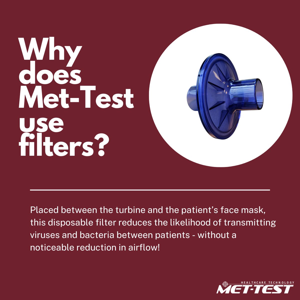 myMetTest's tweet photo. By reducing the spread of respiratory droplets, filters protect patients and staff from bacterial/viral exposures. 

Not only does this improve safety for all involved, pulling out a fresh filter for each patient gives them peace of mind and a more comfortable testing experience. https://t.co/RDZZnUcTrs