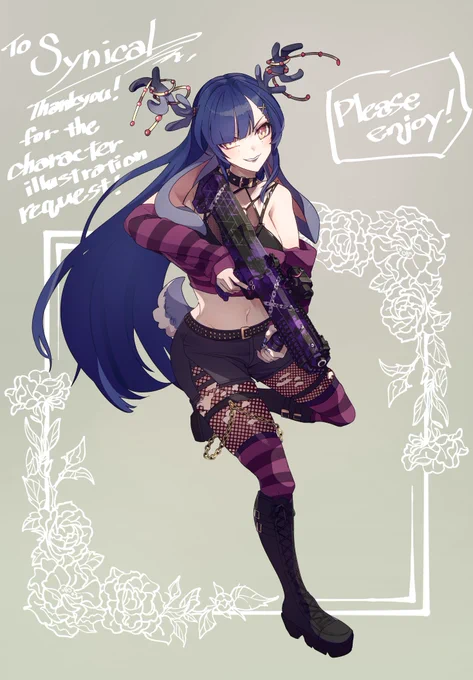 I had the pleasure of illustrating a wonderful character with a shotgun for a commission!Thank you! #VGenComm 