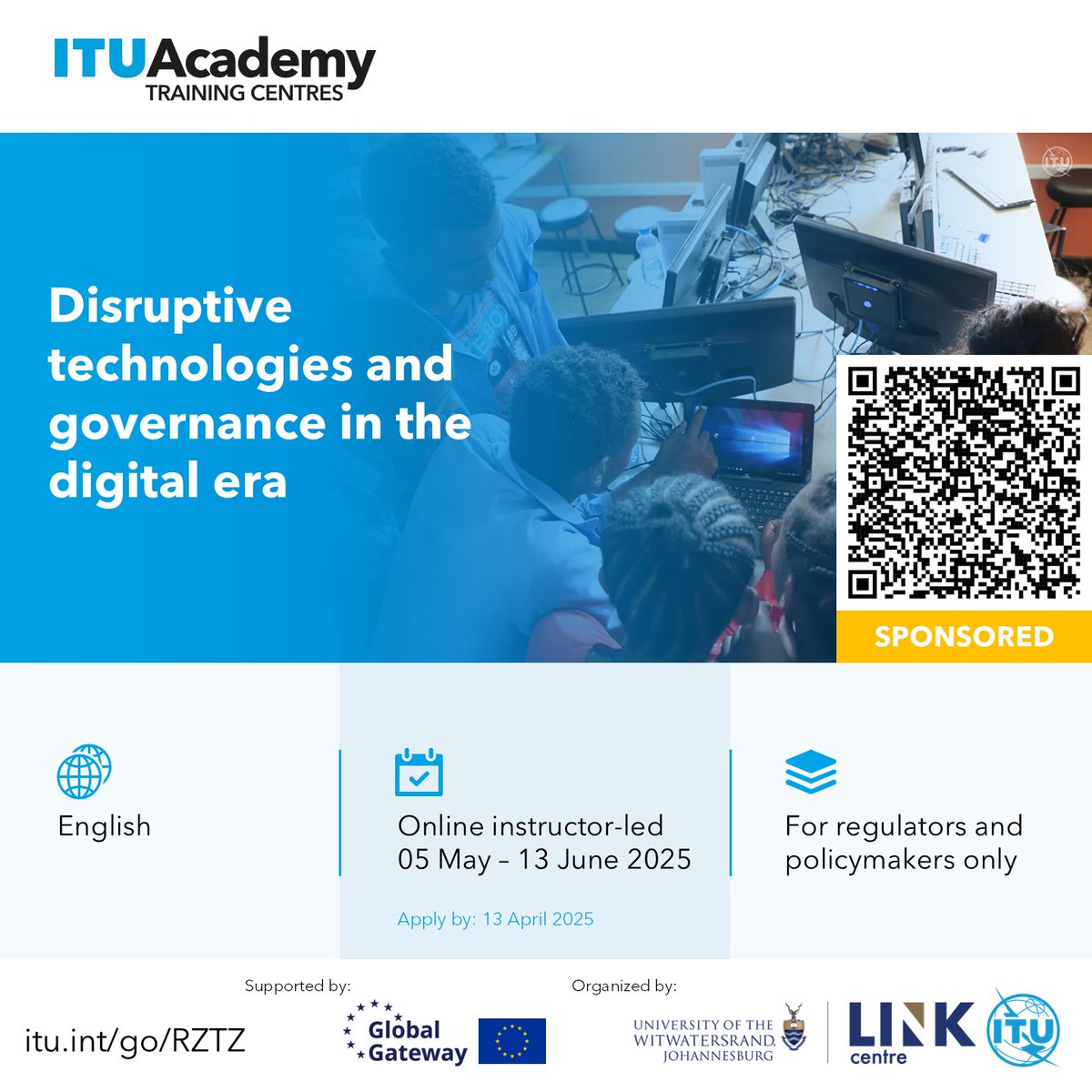 Explore the upcoming #ITUacademy courses on digital innovation, secure government communication, telecom services, and disruptive technologies + governance.
 
Learn more and register – academy.itu.int/training-cours…
