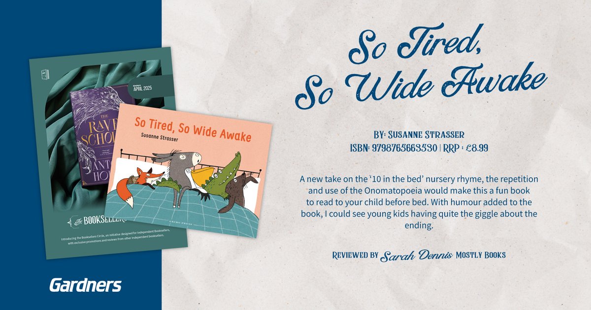 Gardners (@gardners) on Twitter photo Cant get the kids to sleep? Make bedtime a joy with So Tired, So Wide Awake by Susanne Strasser.
Thank you <a href="/MostlyReading/">Mostly Books</a> for this lovely review! 🌟
Find here: gardners.com/Product/979876…
#bookreview #picturebook Cant get the kids to sleep? Make bedtime a joy with So Tired, So Wide Awake by Susanne Strasser.
Thank you <a href="/MostlyReading/">Mostly Books</a> for this lovely review! 🌟
Find here: gardners.com/Product/979876…
#bookreview #picturebook