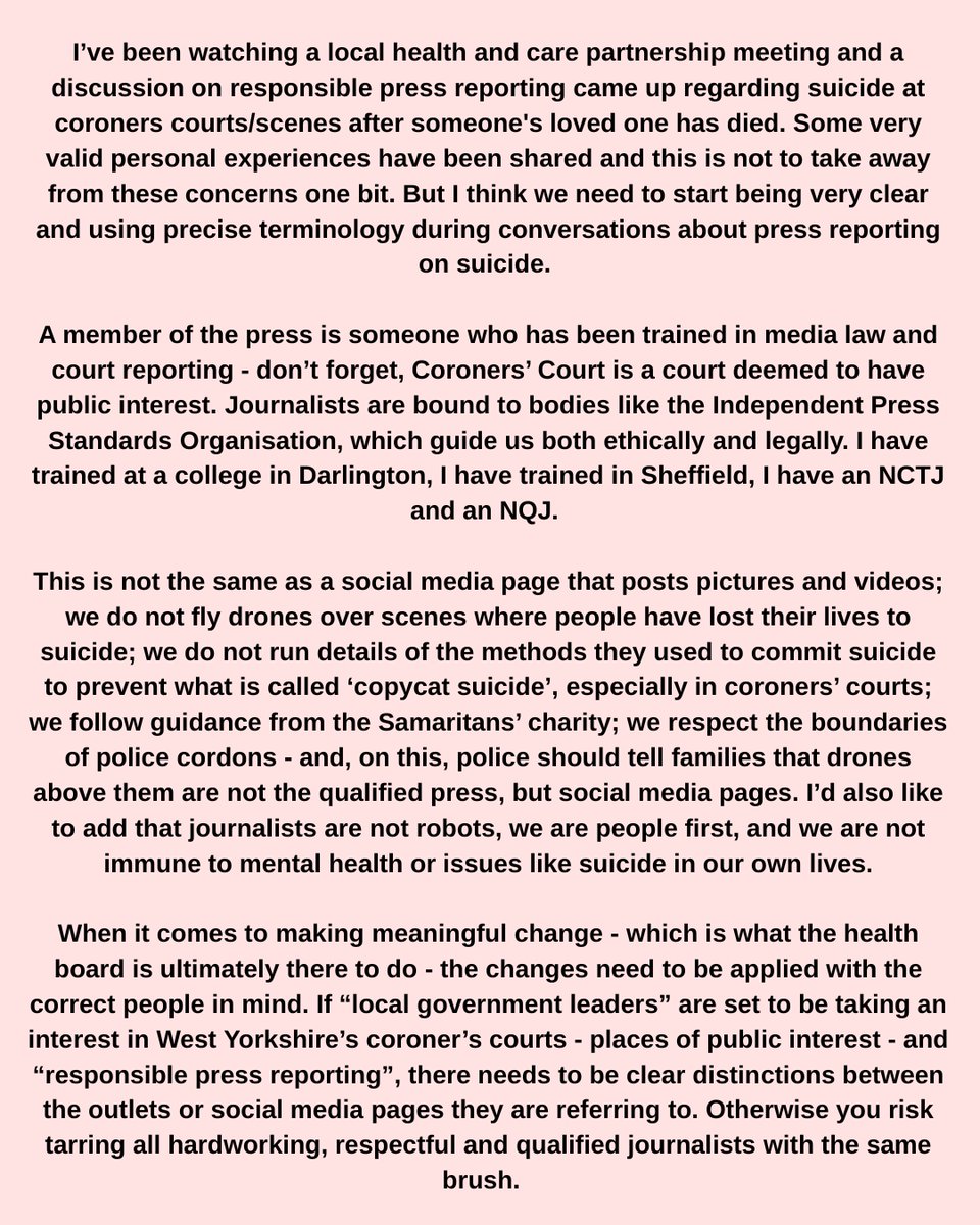 A note with my own personal views on this matter...📝 Behind the scenes, there is so much discussion on making sure stories on suicide are suitable, line by line, often including email discussions with Samaritans.