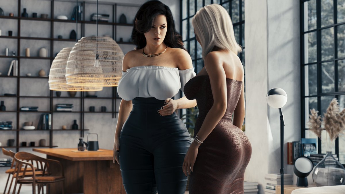 1ThousandDev's tweet image. Cybernetic Seduction Episode 6.2 - Random Render #1
Lilith and Mia!