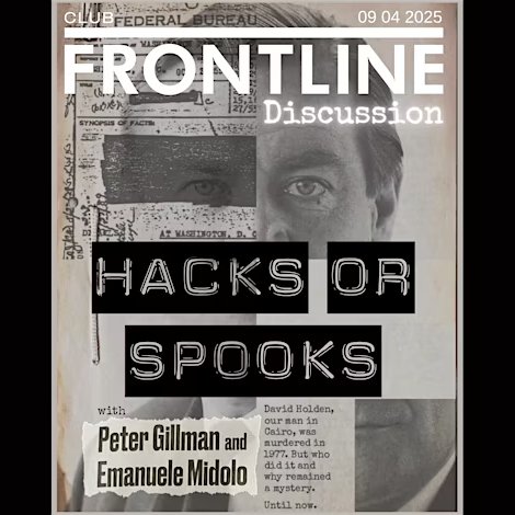 Emanuele Midolo (@manumidolo) on Twitter photo Journalism has always provided great cover for spying. From MI6 agents posing as foreign correspondents to KGB colonels working as broadcasters.
Join me at the <a href="/frontlineclub/">Frontline Club</a> next week for a panel about journalists, spies and the blurred lines between the two professions. We'll Journalism has always provided great cover for spying. From MI6 agents posing as foreign correspondents to KGB colonels working as broadcasters.
Join me at the <a href="/frontlineclub/">Frontline Club</a> next week for a panel about journalists, spies and the blurred lines between the two professions. We'll