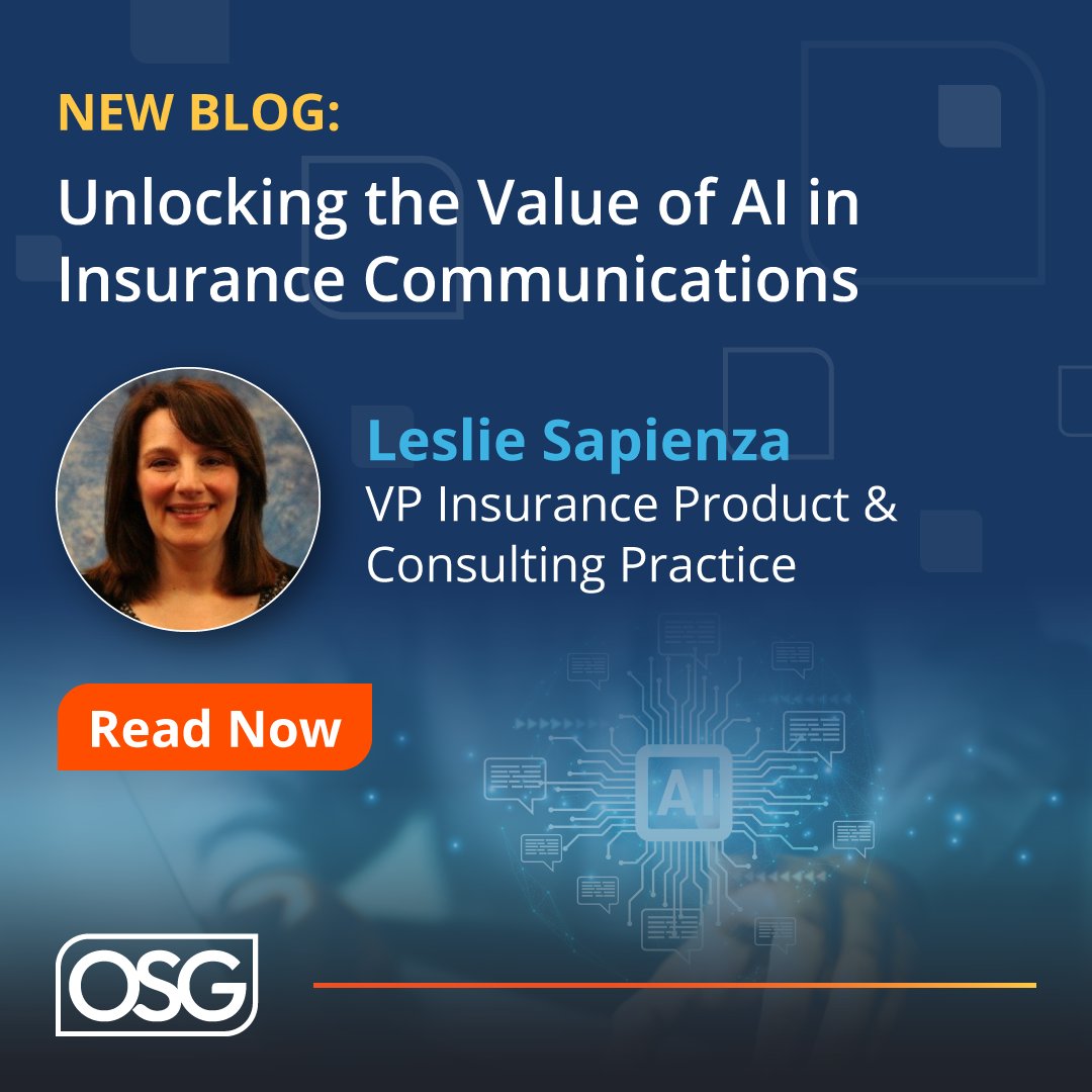 ConnectwithOSG's tweet image. AI is transforming insurance communications—from smarter claims updates to hyper-personalized interactions. 🚀

Read Leslie Sapienza’s blog to see AI in action: osgconnect.com/unlocking-the-…

#Insurance #AI #CustomerCommunications #CXM #DigitalTransformation