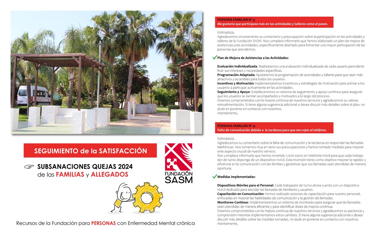 FundacioSASM's tweet image. 📢 ¡Comprometidos con la mejora continua! 💙
En la última Reunión de Familias de la Fundación SASM, compartimos los avances y mejoras implementadas en 2024 para ofrecer una atención de calidad a las personas con problemas de salud mental.
¡Gracias por confiar en nosotros!