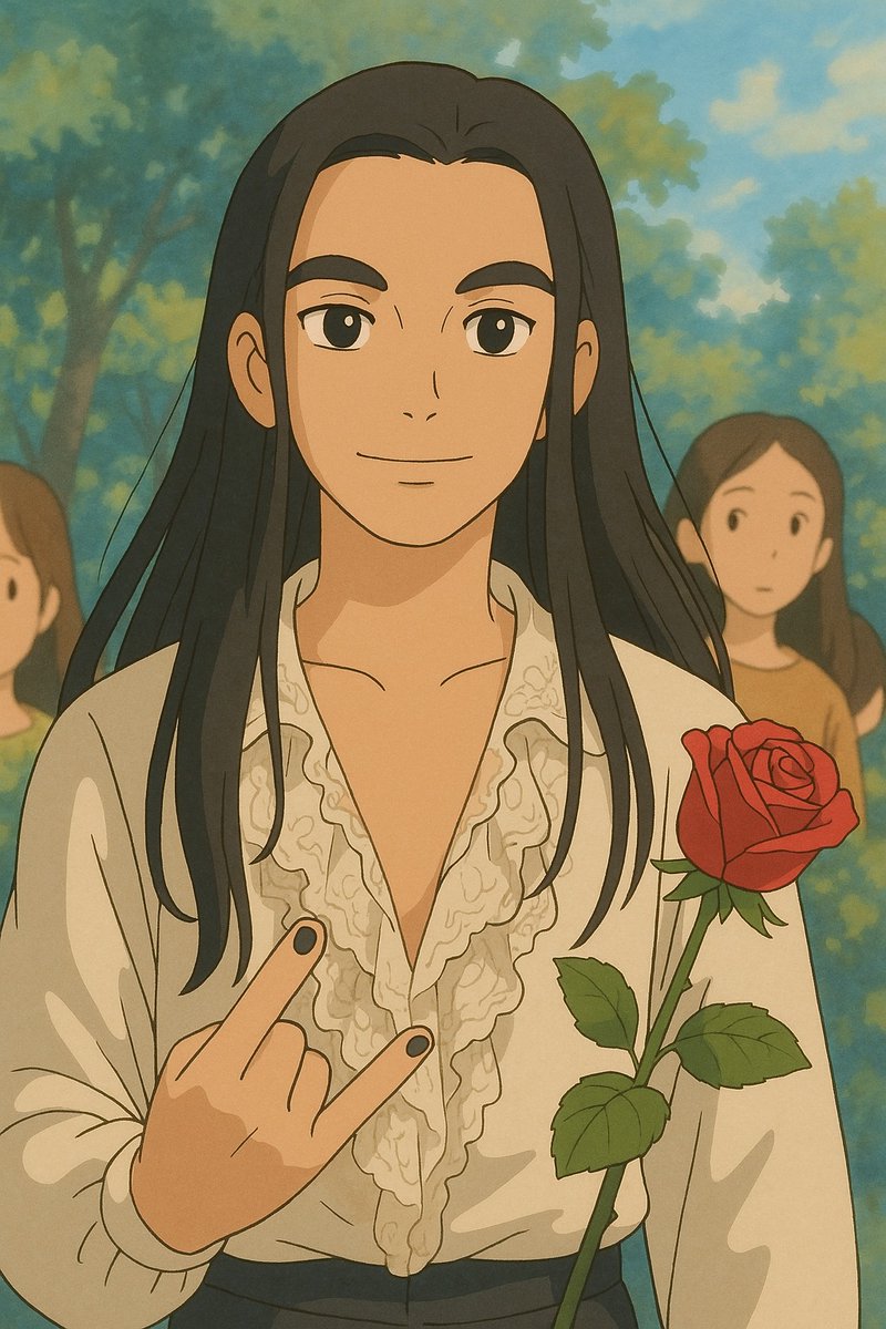 maneskin_arg_'s tweet photo. Ethan en versión Ghibli 🫦 https://t.co/NyQg2laR1O
