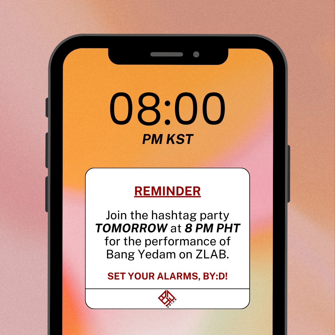 BYDUNION_'s tweet image. [📯]

ATTENTION TO ALL BY:D! 📣 We will be having a hashtag party for Bang Yedam&apos;s one take performance on #LABWordUp #ZLAB tomorrow at 8PM KST. 

Spread the word and gather all BY:D! Thank you.❤️

#방예담 #BANGYEDAM #バンイェダム @_YEDAM_OFFICIAL