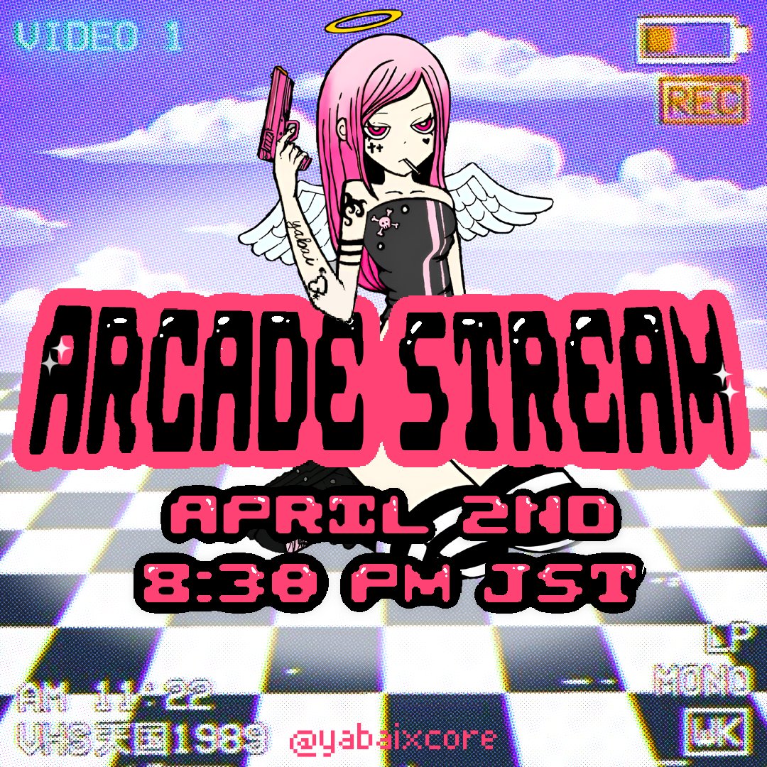 ✞ LIVESTREAM tomorrow on X! ✞

¥ABAI play time at an arcade ⋆⸜ 🕹️👾✮
SEE us there! 

🪽 April 2nd 
🪽 8:30 PM JST (11:30am UTC)

(notifs on!)
