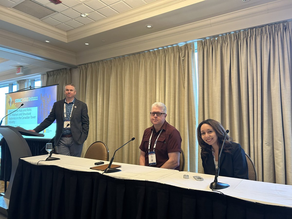 STAC_CSPA's tweet image. What a great start to #STAC2025! ✅
 
We had a packed morning with discussions on:
🔹 New safety standards &amp;amp; best practices
🔹 Rescue planning for high-risk environments
🔹 Guy tensioning
🔹 DTI washers and structural fasteners
🔹 Telecom and tower industry leadership