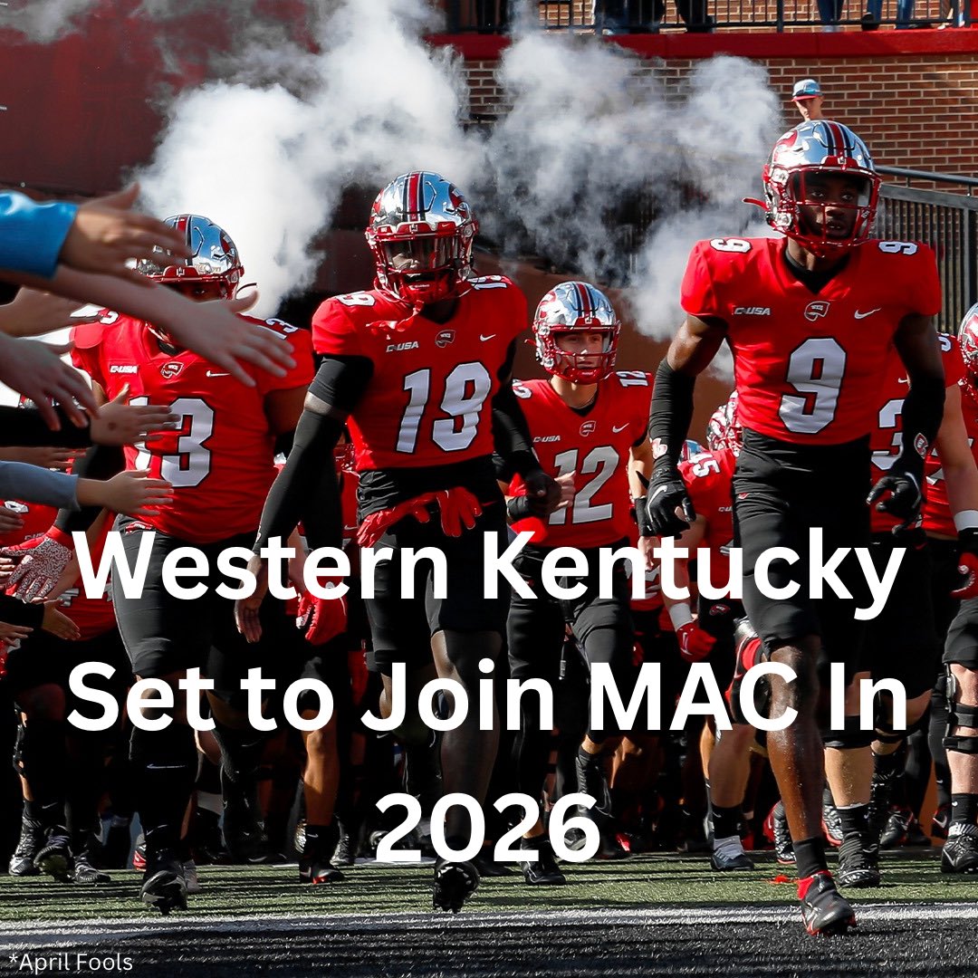 MACBarstool's tweet image. The Mid American Conference has voted to add all WKU sports, including football, as a full member starting in the 2026-2027 academic year, per John Omar Kennedy Edward of the athletic @UnnecRoughness @BarstoolWestern