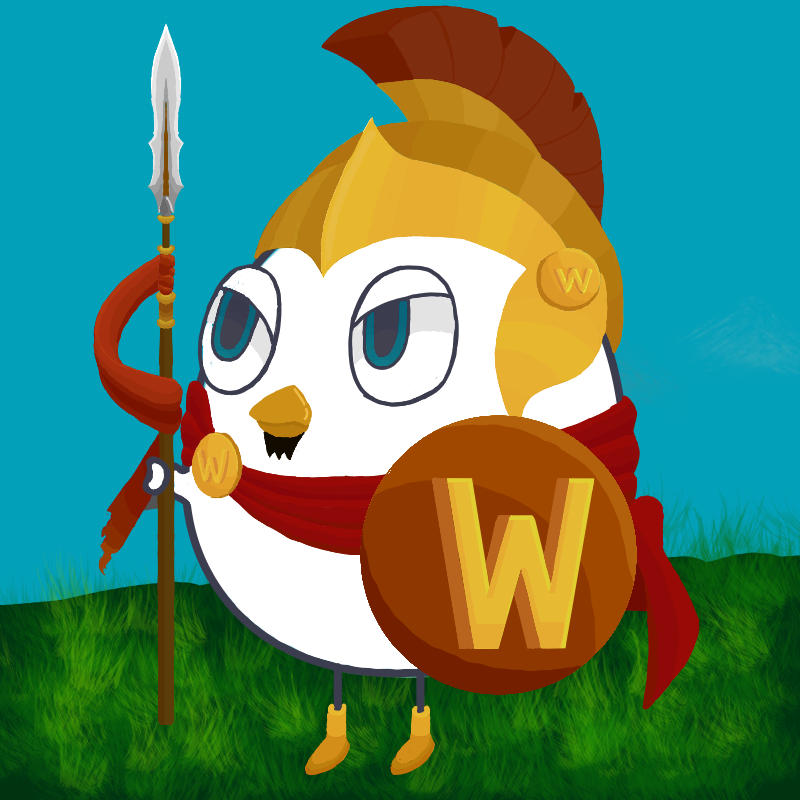 THIS! IS! SPARTA! 🔥🔥🔥

My first Chika NFT submission <a href="/WOW3_Official/">WOW3 - Ronin Portfolio Tracker</a> 💖
This could be a 1/1, or make it a trait: Helmet, spear and shield, cape, angry eyes, bearded beak, and golden boots.

#ChikaNFT